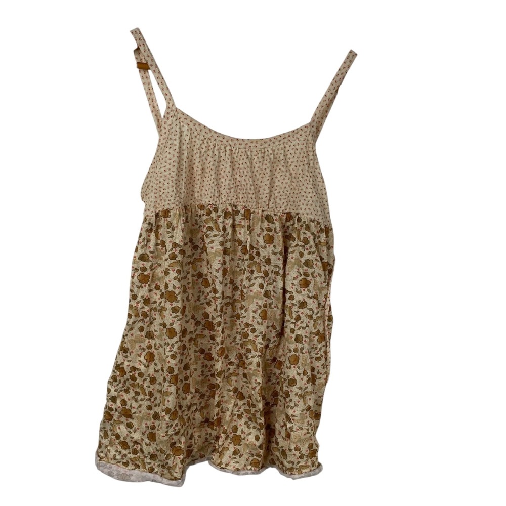 Xhilaration Women's Empire Waist Milkmaid Floral Boho 90's Tie Back Top Size XL